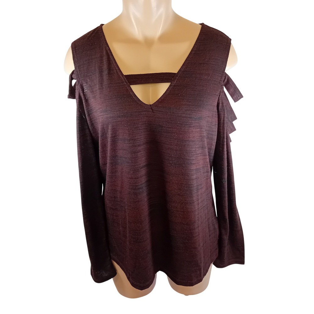 NWOT Rock & Republic ColdShoulder Bracelet Slit LongSleeve Casual Edgy Rocker XL